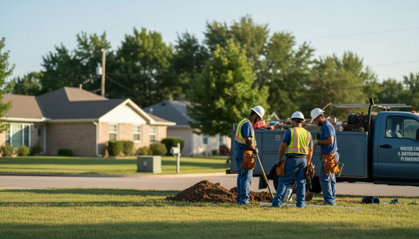 Residential water line and bathroom plumbing service in Manderson, SD